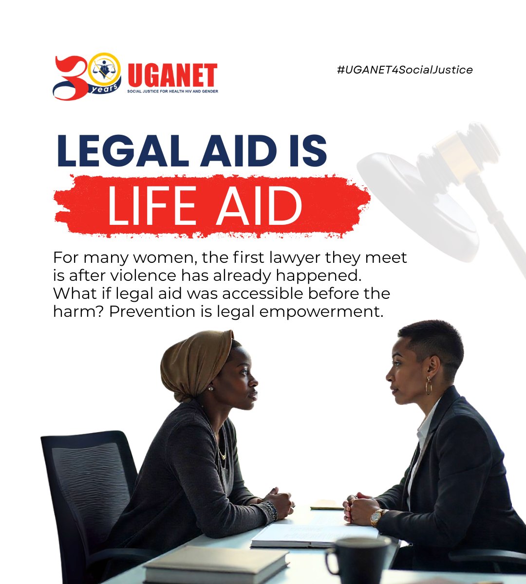 For many women, the first lawyer they meet is after violence has already happened. What if legal aid was accessible before the harm? Prevention is legal empowerment.

#UGANET4SocialJustice