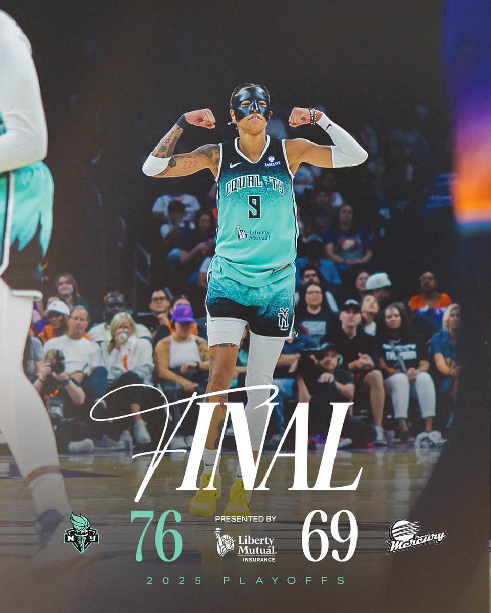 GAME 1 ✅ JOB’S NOT FINISHED 🫡

Next stop 👉 BROOKLYN
#SEAFOAMSZN | #LIGHTITUPNYL🗽