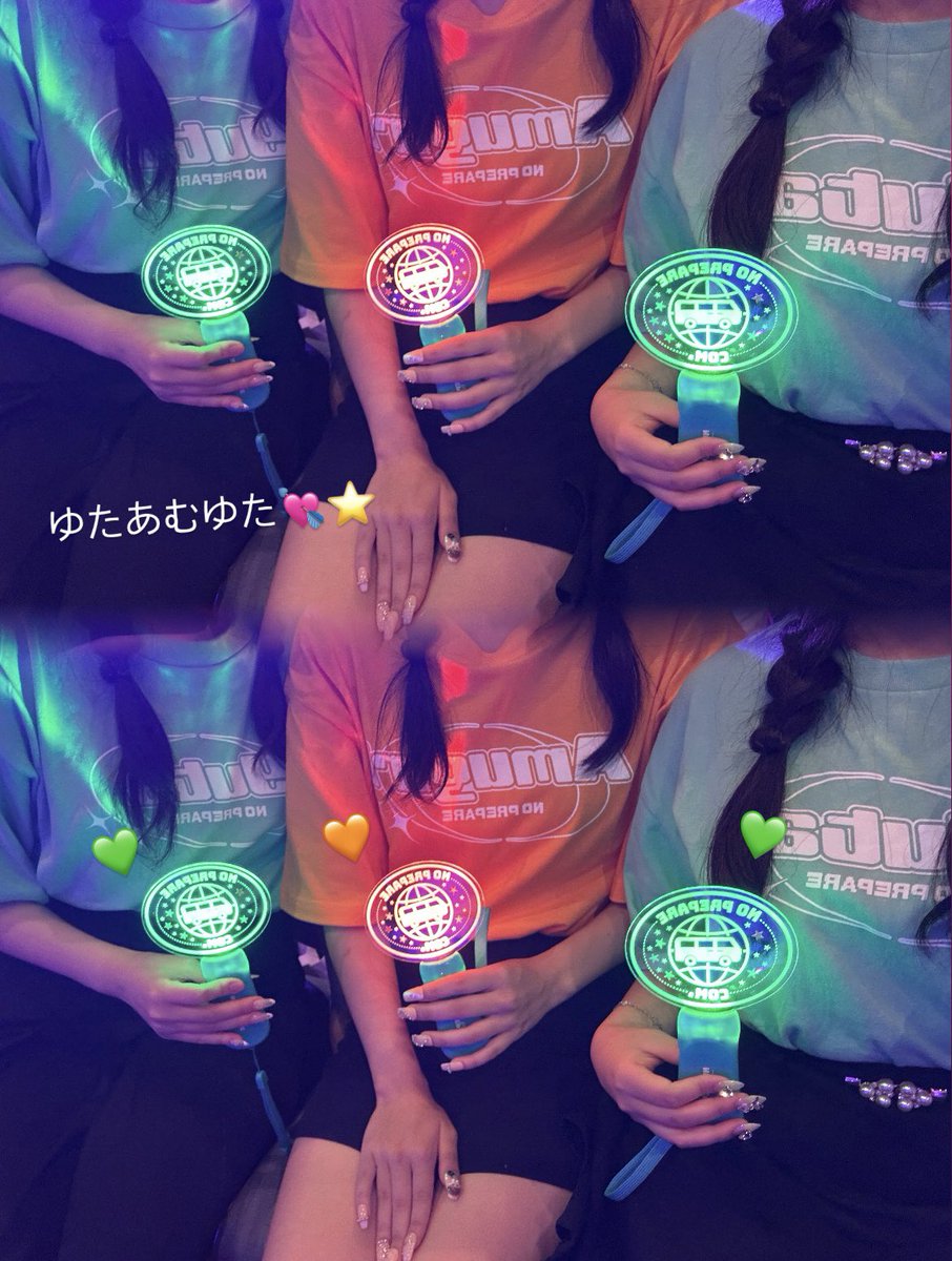 luvyt___'s tweet photo. ♡NO PREPARE in浜松♡

昼公演開始早々ゆうたくんから指さしもらえて幸せすぎた〜😭😭💚しっかり恋に堕ちました👦🏻💘💮前日の入試乗り越えて浜松まで来てよかったって思えたよ、連れてきてくれてありがとう(；；)♡
ゆうたくんのこと、ずーっとだ��すき🪄

#コムドット #ノンプリ #ノンプリ浜松 https://t.co/Tkmp2Czuea