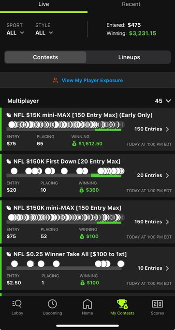Massive DraftKings NFL Classic win.