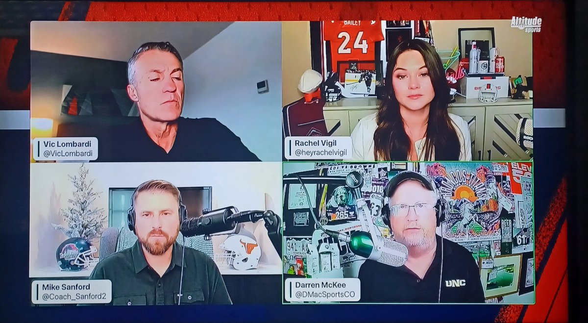 NYAZsporty's tweet photo. Not quite the Cocktail Hour, but this'll do!! @heyrachelvigil @DMacSportsCO #BroncosCountry #DENvsIND https://t.co/LviUH9mnh5