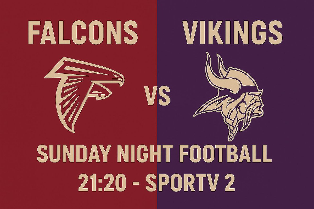🏈 NFL no <a href="/sportv/">sportv</a> I Semana 2
Sunday Night Football 
Minnesota Vikings x Atlanta Falcons
⏰ 21:20
🏟️ US Bank Stadium
📺 Sportv 2
🎙️Marcelo Ferrantini  (<a href="/MHFerrantini/">Marcelo Ferrantini</a> )
📖 Paulo Mancha (<a href="/ManchaNFL/">Paulo Mancha D'Amaro 🇧🇷 🇨🇦</a>)

#NFL #NFLnoSportv
#Skol  #DirtyBirds