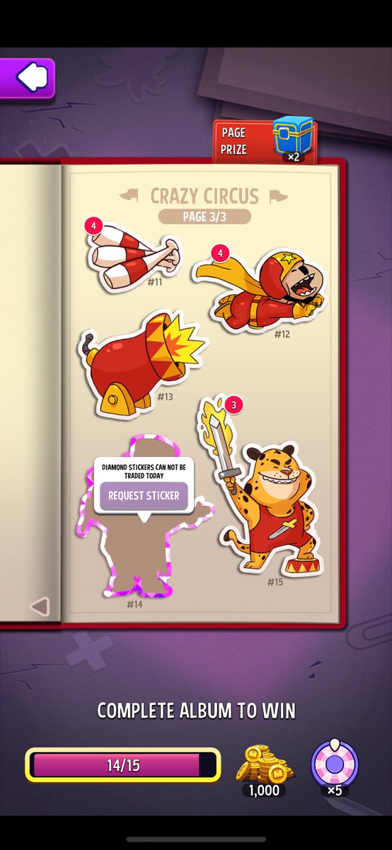 EGrace95xXx's tweet image. Furthermore, can anybody who plays @match_masters gift me this sticker, crazy circus 3/3 

Also if you haven’t played it use this link so I get free stuff 🤣🤣👍👍👍 launch.matchmasters.com/l/friend/6898f…

#matchmasters #stickers
