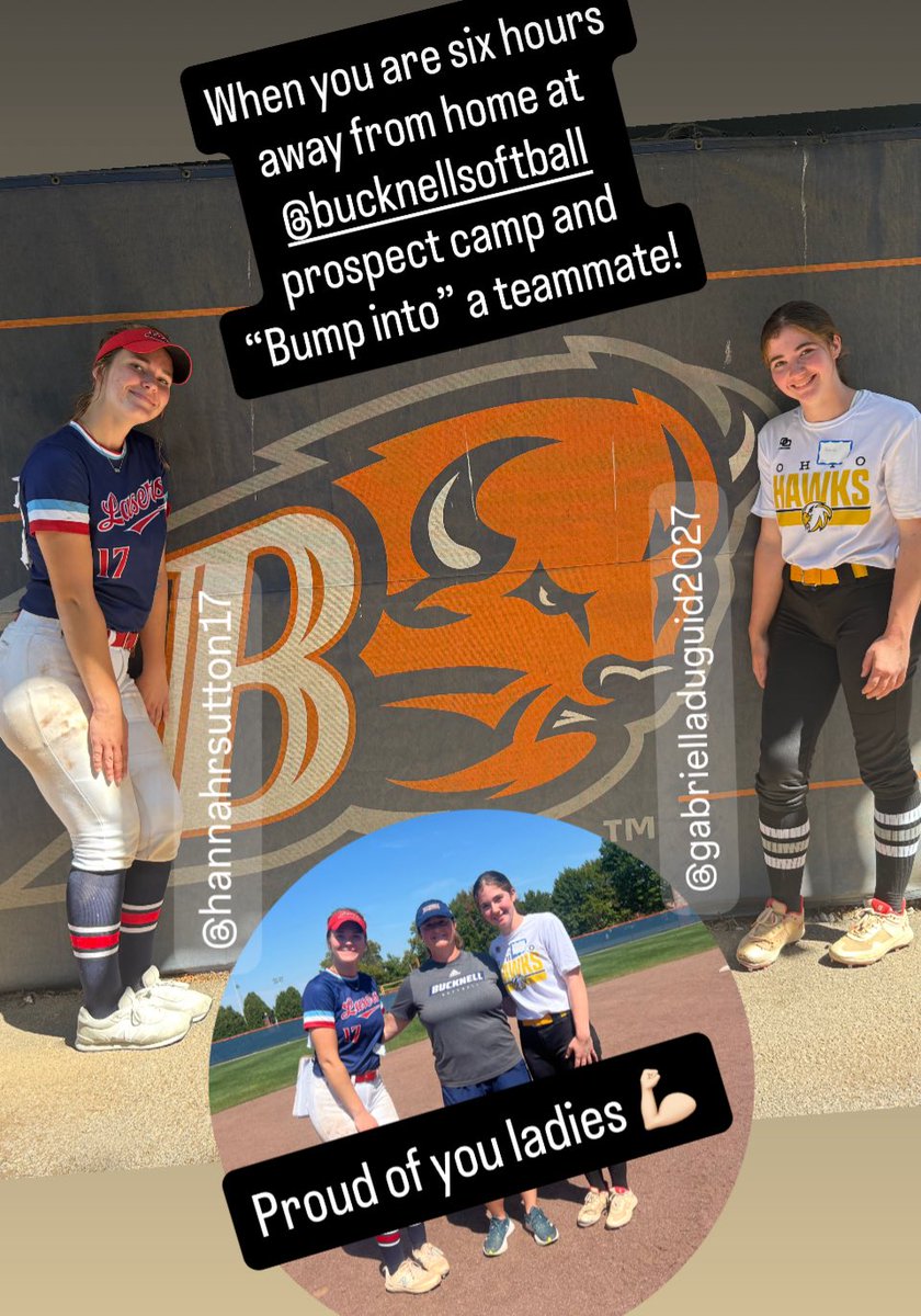 UABearsSB's tweet photo. @hannahrs_7 &amp; @GabriellaD2027 Way to represent at @Bucknell_SB Proud of you both! https://t.co/HVgrOVGs5N