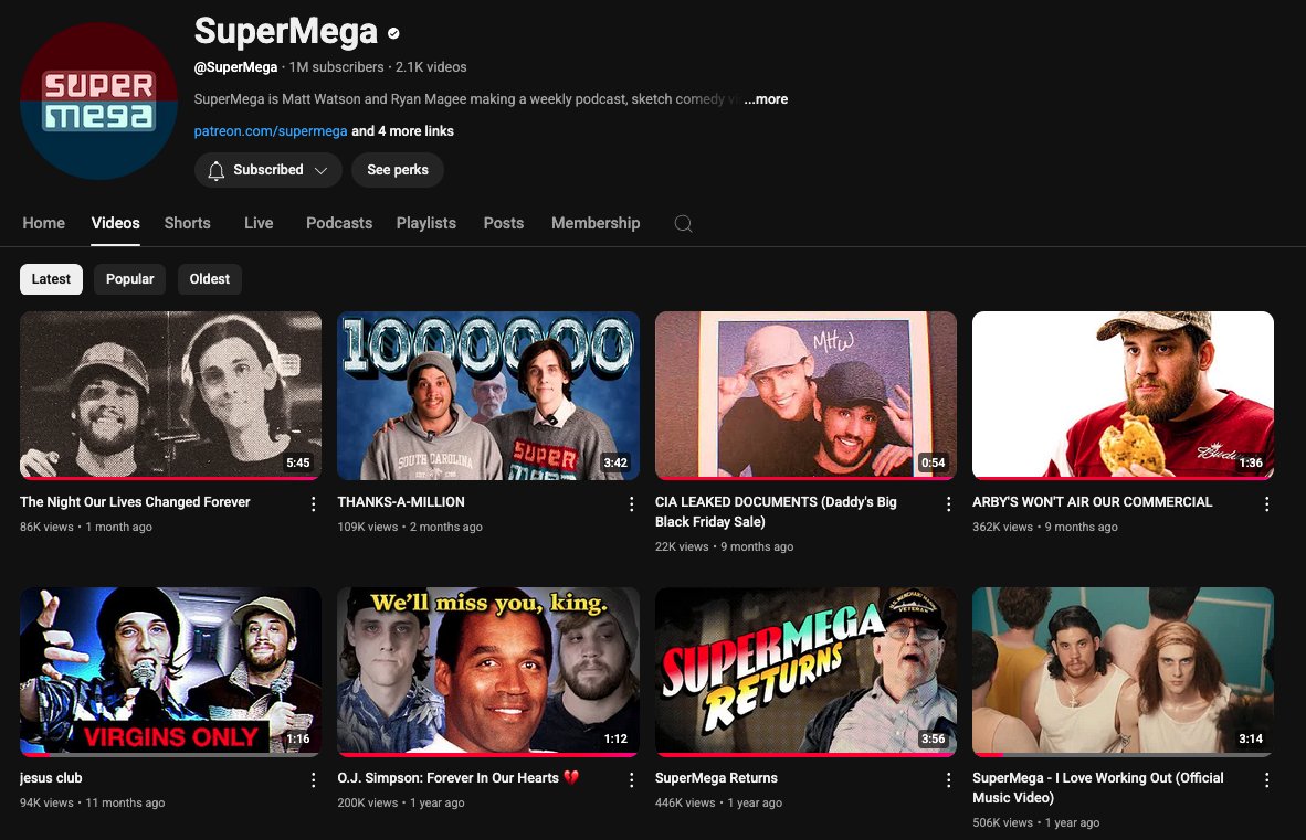 SuperMegaShow's tweet image. YouTube has introduced a feature called &quot;Restricted mode&quot; which uses AI to hide videos that *might* be inappropriate.

Go make sure it&apos;s not automatically turned on, as many users have reported.

When enabled, only 8 out of the last 150 videos we&apos;ve posted are visible.