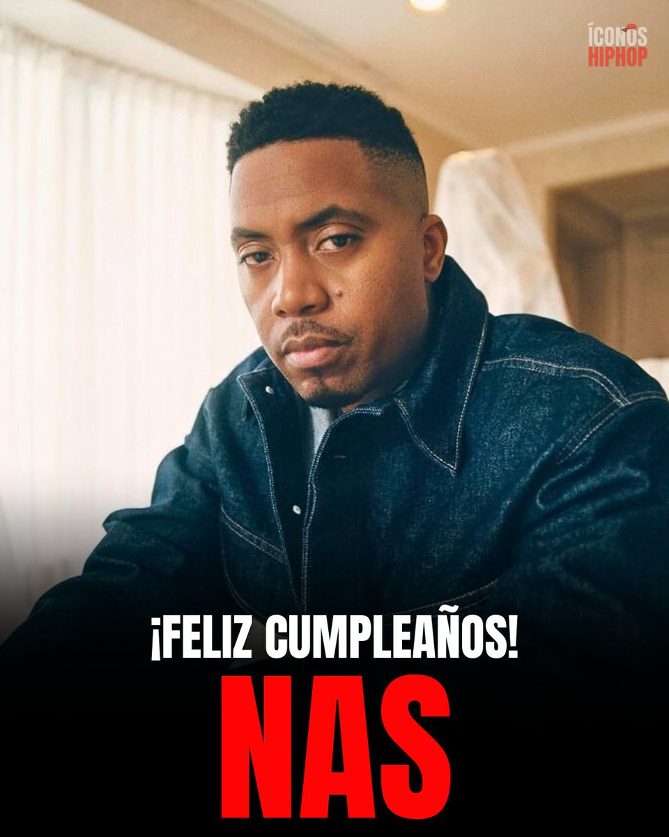 🎉 Hoy Nas cumple 52 años, uno de los raperos más respetados y poéticos de la historia del Hip Hop.

Desde su debut con Illmatic en 1994, considerado por muchos el mejor álbum de rap de todos los tiempos.