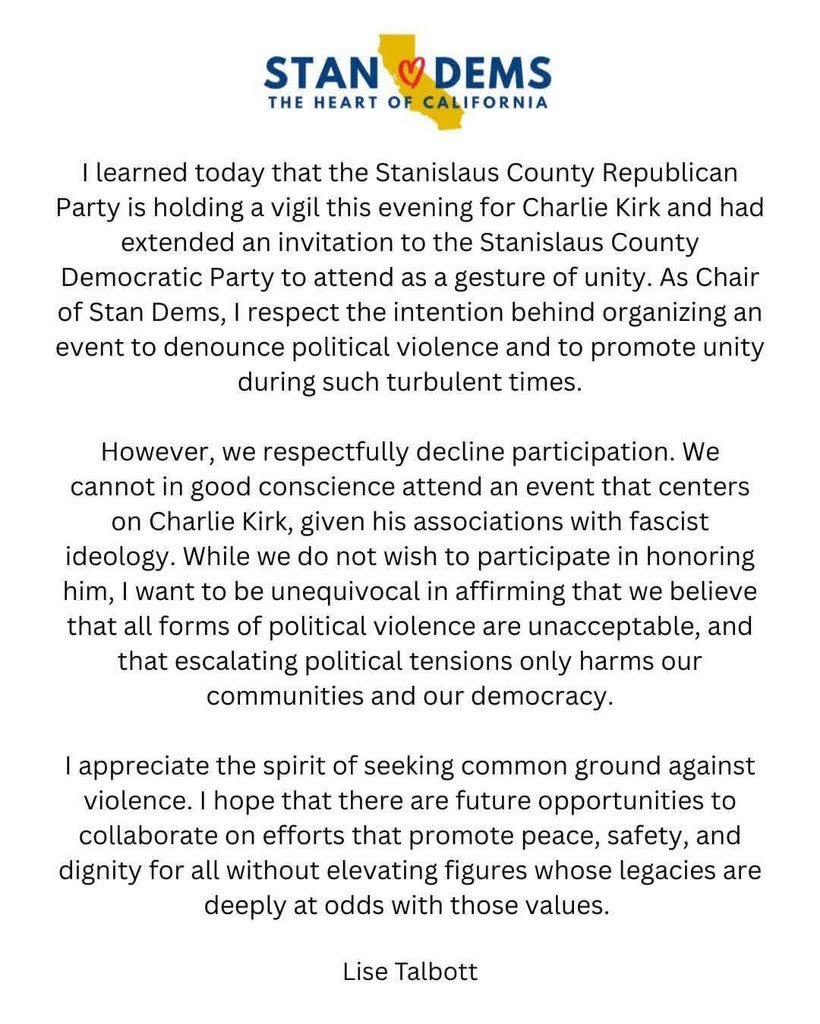 steve hilton (@stevehiltonx) on Twitter photo Gavin Newsom sanctimoniously lectures us about 'turning down the temperature'; called the attack on Charlie "vile."
No, THIS is vile: official Democrat statement calls Charlie a "fascist." These leftists ARE the problem.
<a href="/GavinNewsom/">Gavin Newsom</a> tell them to apologize and take it down. Gavin Newsom sanctimoniously lectures us about 'turning down the temperature'; called the attack on Charlie "vile."
No, THIS is vile: official Democrat statement calls Charlie a "fascist." These leftists ARE the problem.
<a href="/GavinNewsom/">Gavin Newsom</a> tell them to apologize and take it down.