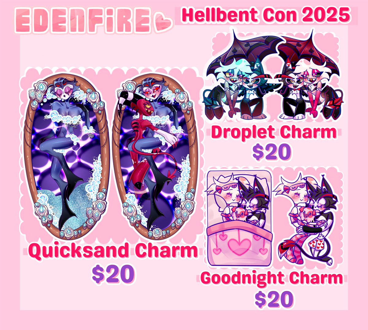 EdenfireArt's tweet photo. β€οΈπ¨ Hellbent Con 2025 Catalogue π¨β€οΈ
I'm going to be tabling at @hellbentcon next weekend and I'm so excited to debut all of my new hazbin & helluva merch!!π₯°πππ
#HazbinHotel #HelluvaBoss #hellaverse #HellbentCon #HellbentCon2025 https://t.co/t7tpHnv7vf