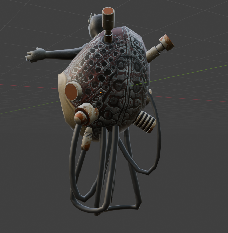 _DeathDrive_'s tweet photo. Found this cool concept art from @ArSiuArSiu, Took some liberties for the rest of the design. Still polishing everything.

Check out their work: https://t.co/QIOz05Pi4g
|#lowpoly|#b3d|#blender|#gameart| https://t.co/xokfhborar