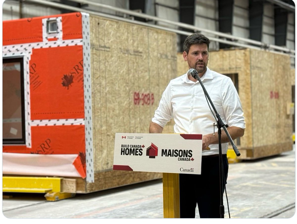 Bro 

Sean Fraser just did an announcement for the government housing initiative "Build Canada Homes"

in front of LITERAL 200 sq/ft worker slave pods

😂😂