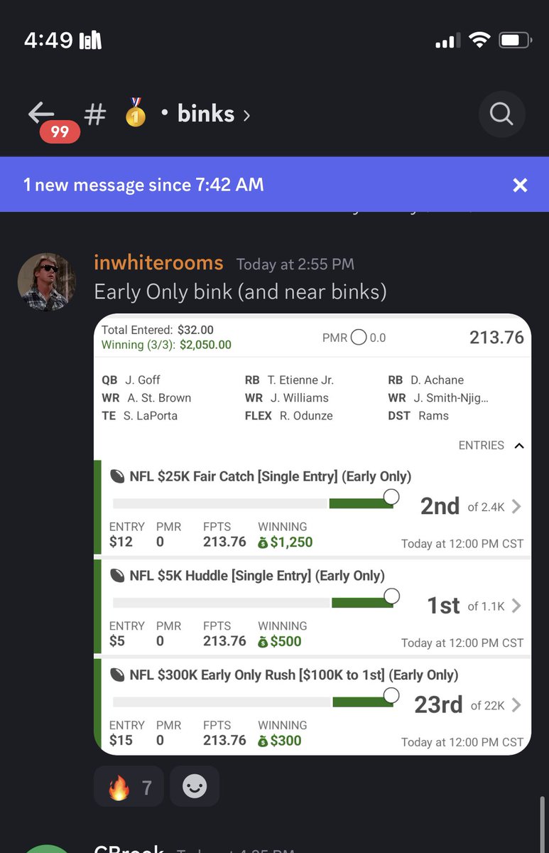 JMToWin's tweet image. Before I go on airplane mode for my little 5-hour “weekend”…

I wanted to shout out a few of the early posts from the OWS Fam.

Also, shoutout to JDAtlas for peppering the top of the leaderboards in The Slant.

19 of the top 90 rosters in The Slant were OWS pennants, from 5…