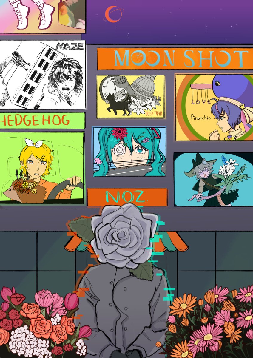 My piece inspired by Noz. for
<a href="/Backstage_Zine/">Backstage - VOCALOID zine</a>
 💐 #BackstageVocaloidZine