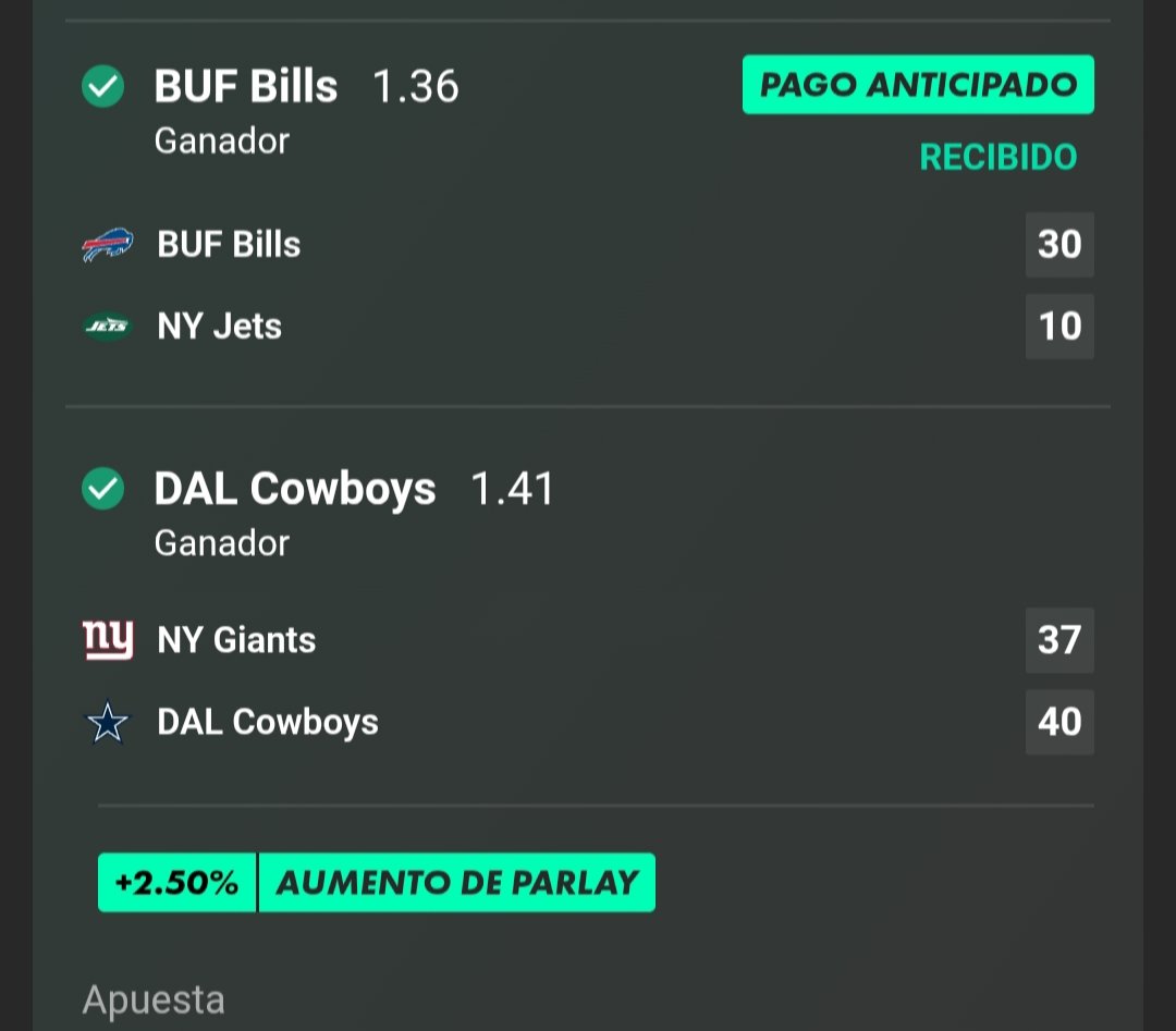 GanaGoleando's tweet photo. Seguimos sumando en el Premium, terminamos 2/2 ✅✅ 
#BillsMafia ✅
#Dallascowboys ✅💰

#Dallascowboys ✅
@_CeeDeeThree Yds ✅💰 https://t.co/1V8cIHLF7T