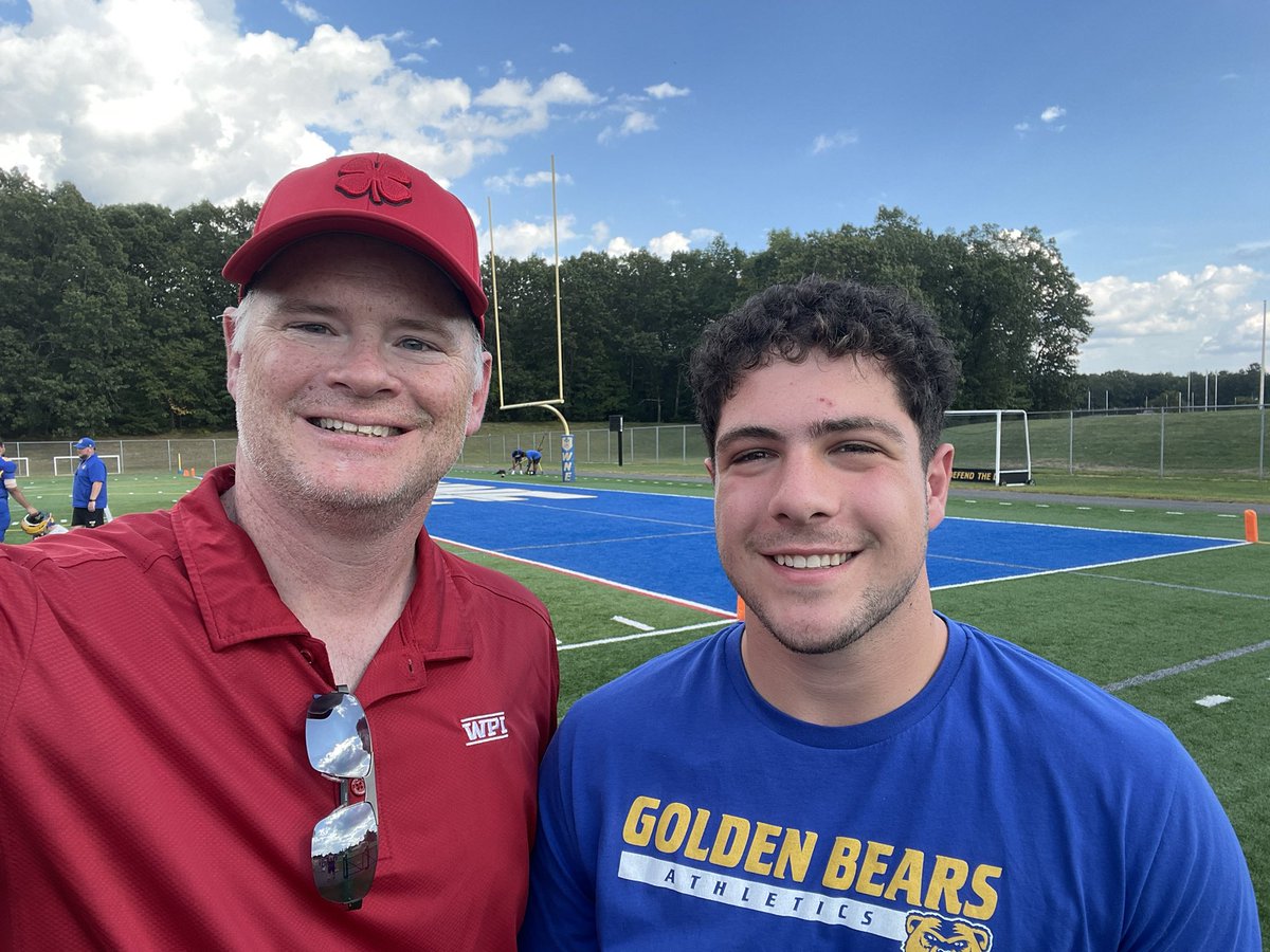 Awesome to catch up with these 2 <a href="/LHSPioFootball/">Lynnfield High Pioneer Football</a> Pioneers up at <a href="/WNEFB/">WNE Football</a> today!  <a href="/max_lograsso/">Massimo (Max) LoGrasso 4.5⭐️</a> <a href="/chrisduprey9/">Chris Duprey 25’</a> great to see you both!