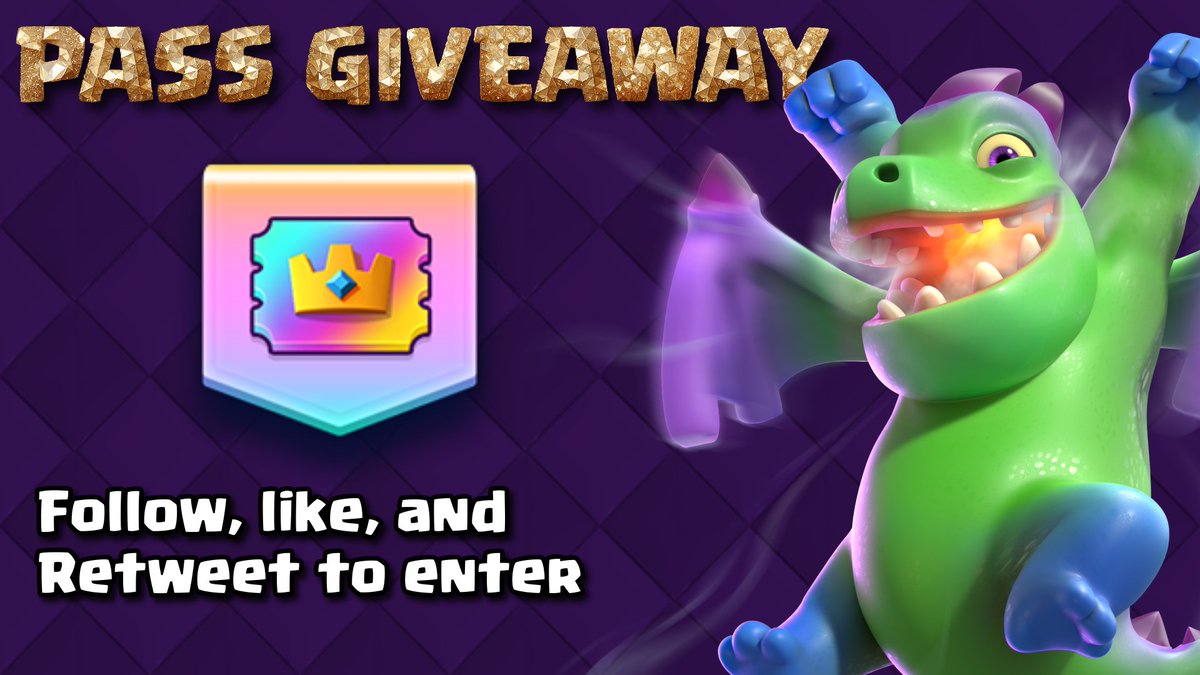 proyton_'s tweet photo. Clash Royale Pass Giveaway!
all you gotta do is:
- Follow
- Like + RT
and you're in!
I will pick winner on 9/19 https://t.co/Ksr5oP7oAW