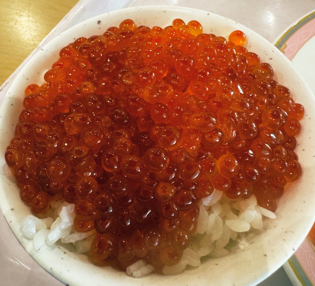 こちら朝食です！
3杯食べてきました🤤👍
久しぶりに息が出来ないくらいお腹いっぱいですww
血糖値爆上がりで眠い🫩ww

#北海道
#いくら丼