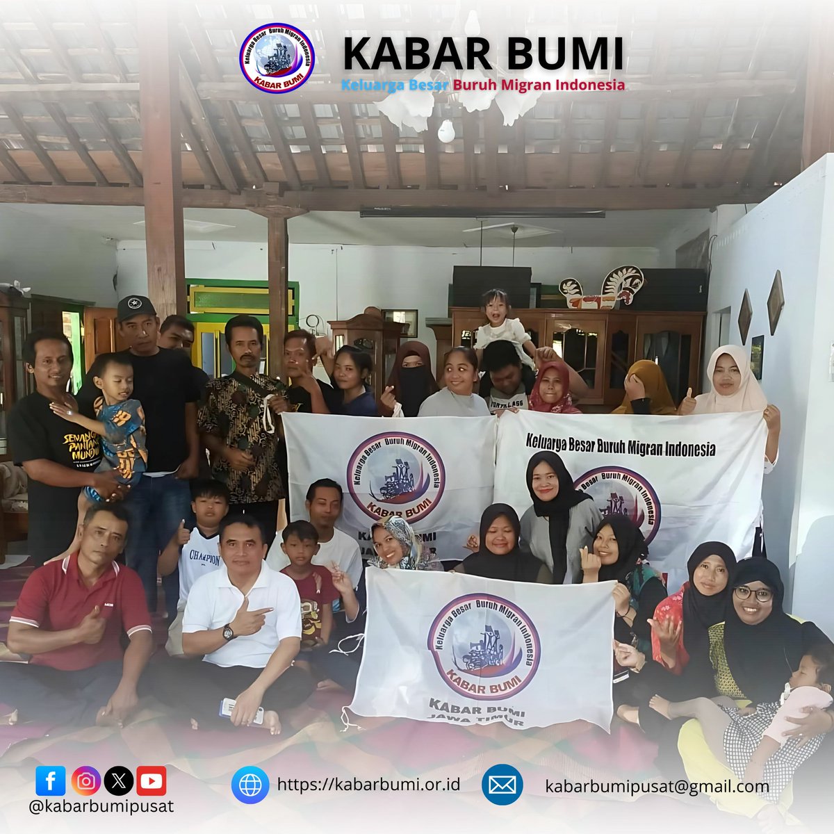 Arisan KABAR BUMI Ponorogo bukan sekadar kumpul rutin menunggu giliran, tapi merawat kebersamaan, saling dukung, dan menguatkan langkah bersama. ❤ 💙

kabarbumi.or.id/2025/09/15/ari…

#SolidaritasPMI
#KeluargaMigran
#KabarBumiPonorogo
#Baksos