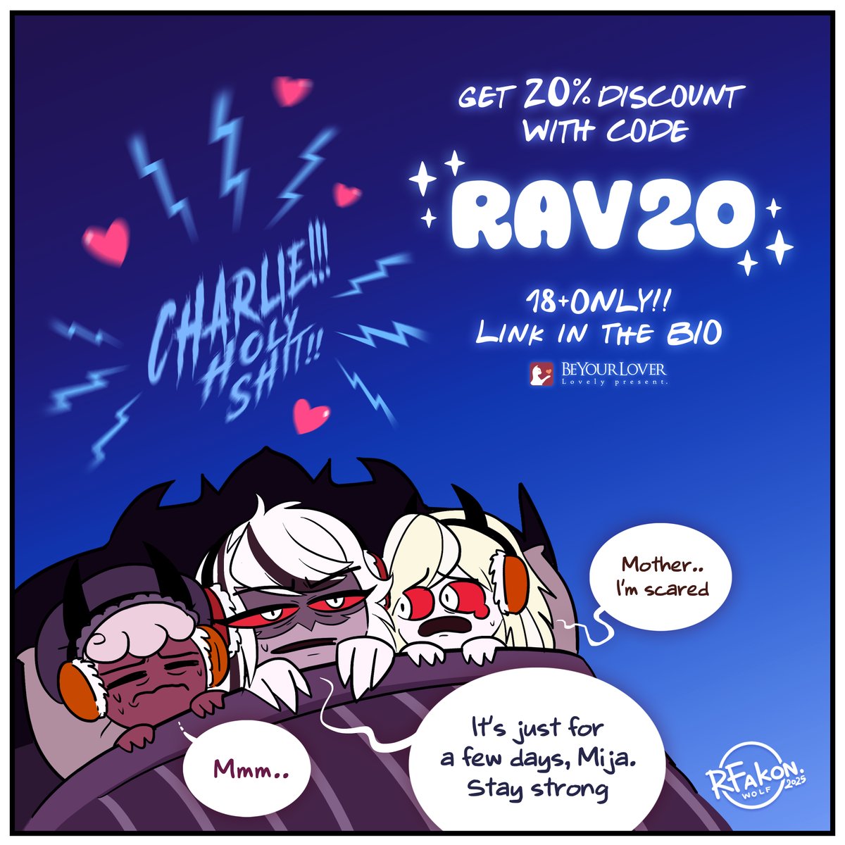 RFakonWolf's tweet photo. Comic: Part 4
Get your discount code!!!

#chaggie #HazbinHotel #CharlieMorningstar #vaggie https://t.co/iCgKOtZoOp