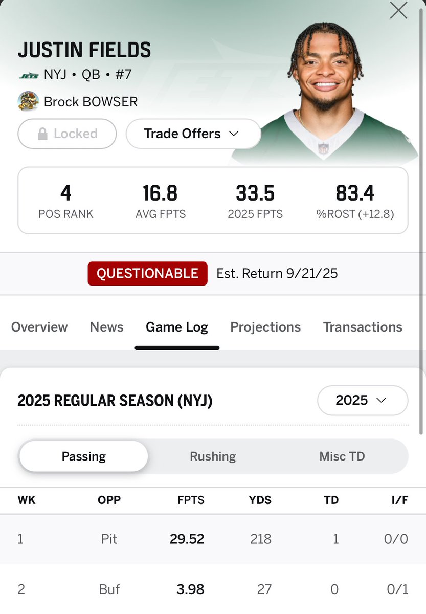 Docwithapole's tweet photo. Justin Fields better make Tua look like Sir Isaac Newton after what he did to my fantasy team this week. https://t.co/ZBD9PNv8ka