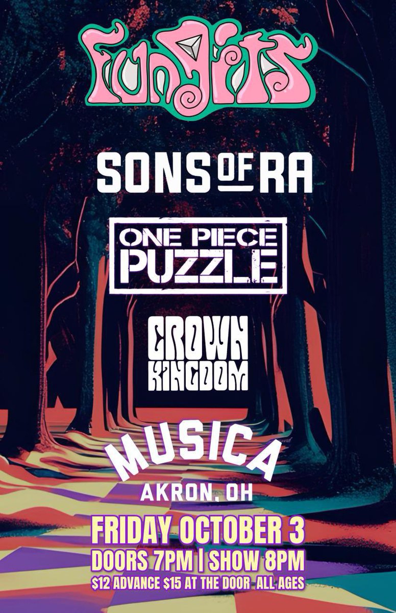 oppmusic's tweet photo. So excited to announce our upcoming show with Sons of Ra and @crownkingdomofficial at @musicaakron Fri, Oct 3rd. Doors at 7pm, show at 8pm. Ticket link to follow. https://t.co/aR4Yqtrl9j
