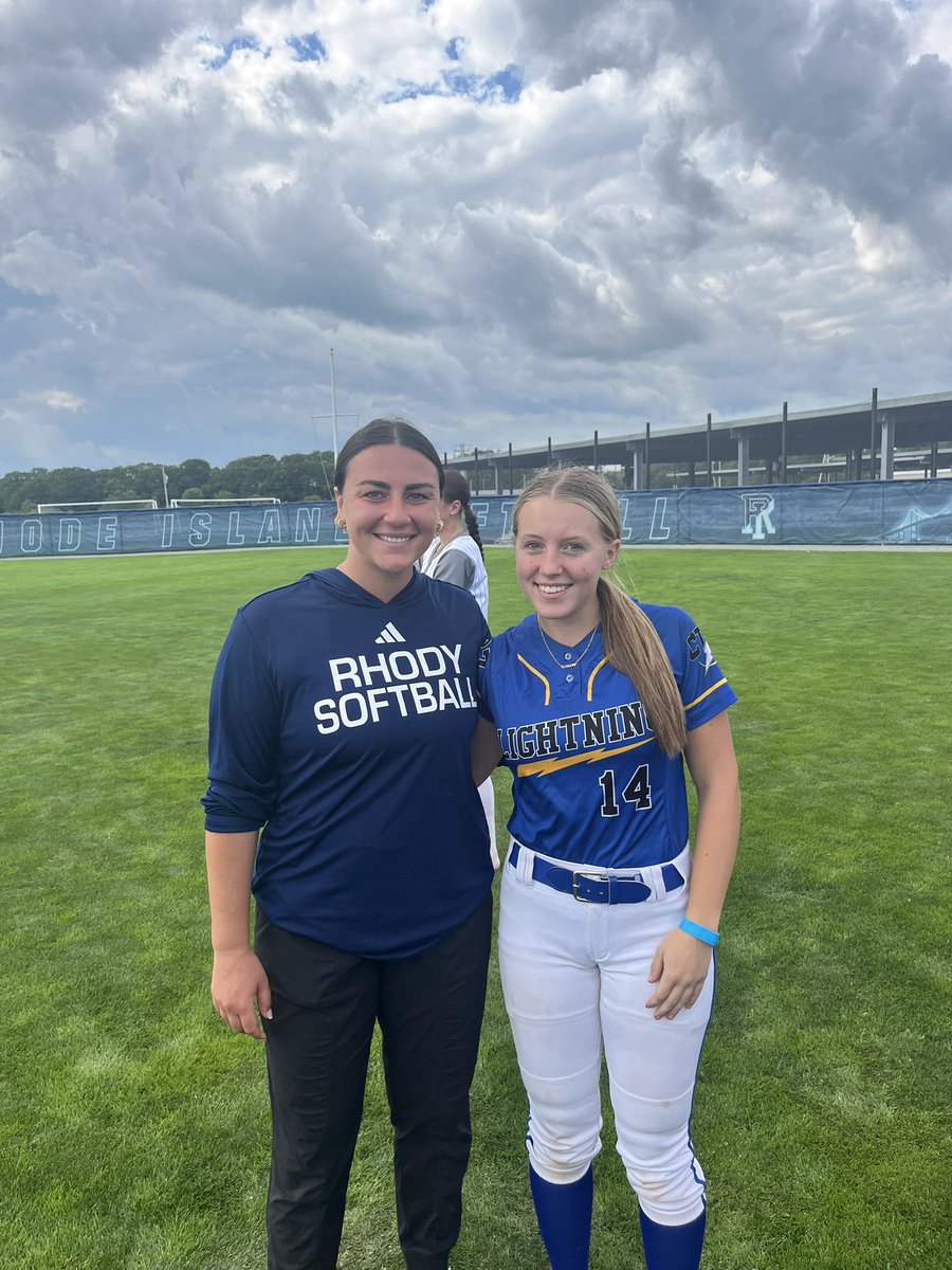 Thank you Coach Mike for inviting me to camp today! The players and coaching staff really made it feel like home. Can’t wait to work on my different arm slots and some new hitting drills! Can’t wait to be back !! <a href="/RhodySoftball/">Rhode Island Softball</a> <a href="/CTLightning09GD/">CT Lightning '09 Gold ⚡</a> <a href="/CTLightHoag/">CT Lightning Gold Hoag</a> <a href="/CoachKasHoag/">Coach Kas Hoag</a>