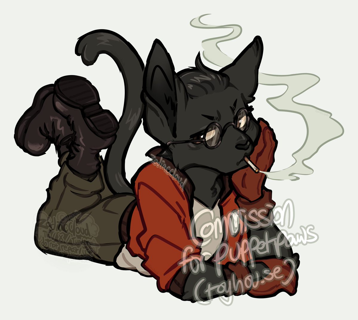 ZodiacCloudArt's tweet photo. Commission for @YHickor :)) <33 Tysm for commissioning me :D <33 ❤️💚🐈‍⬛🚬

#Commission #commissionTH https://t.co/sgGBu5yoNO