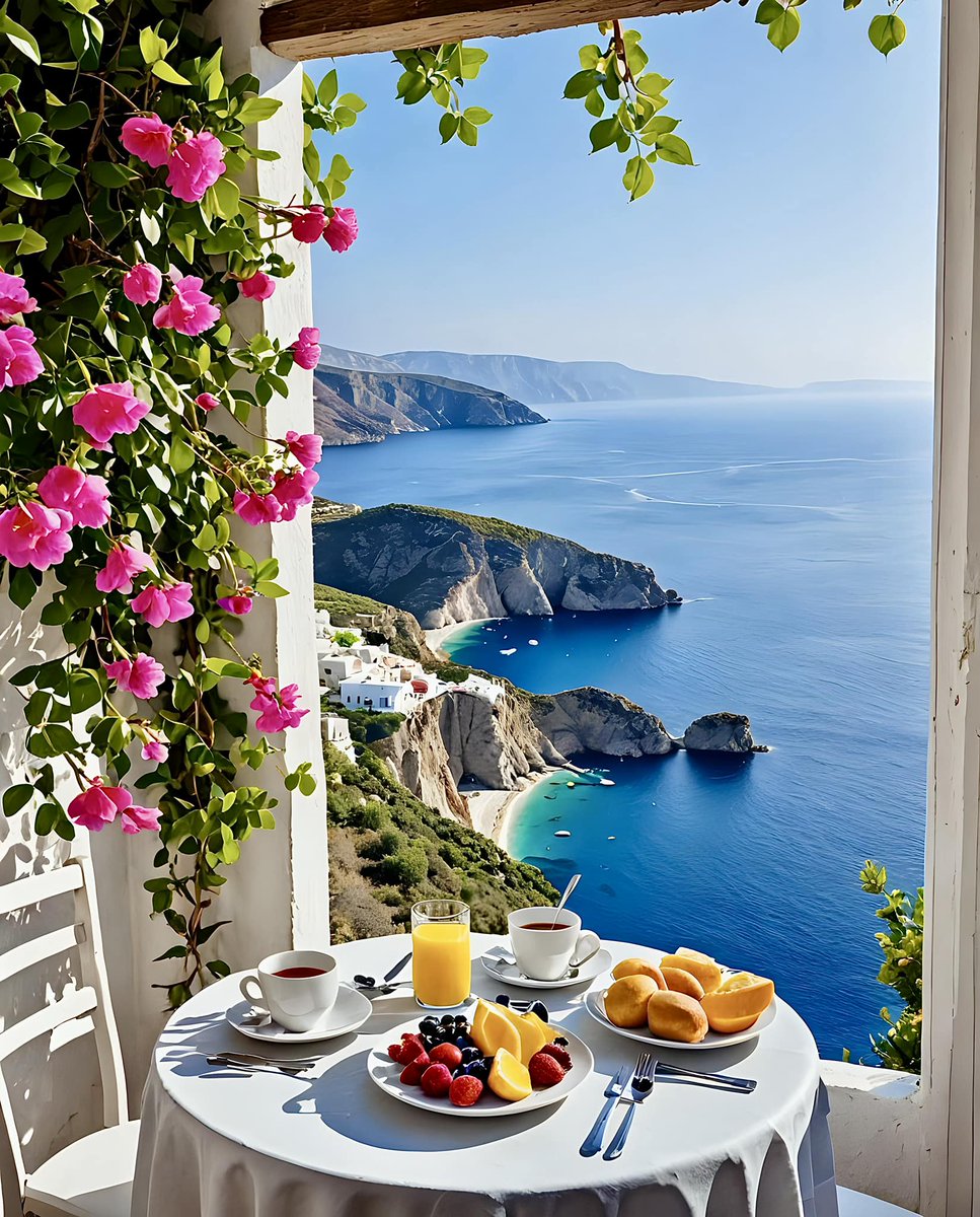 Perfect way to start a day in Greece