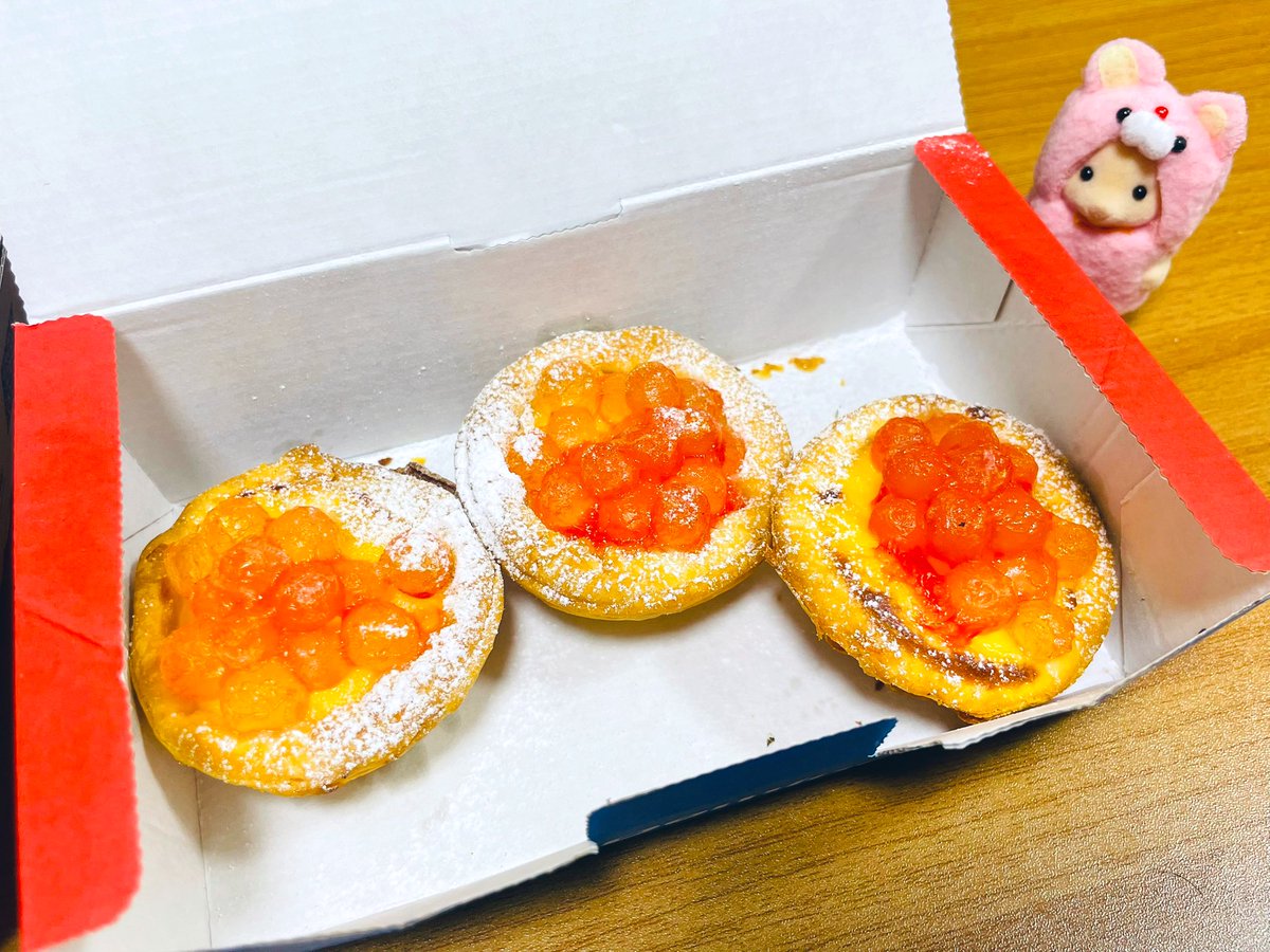 久々のドミノピザ🍕 タピオカエッグタルトめちゃくちゃ美味しかった