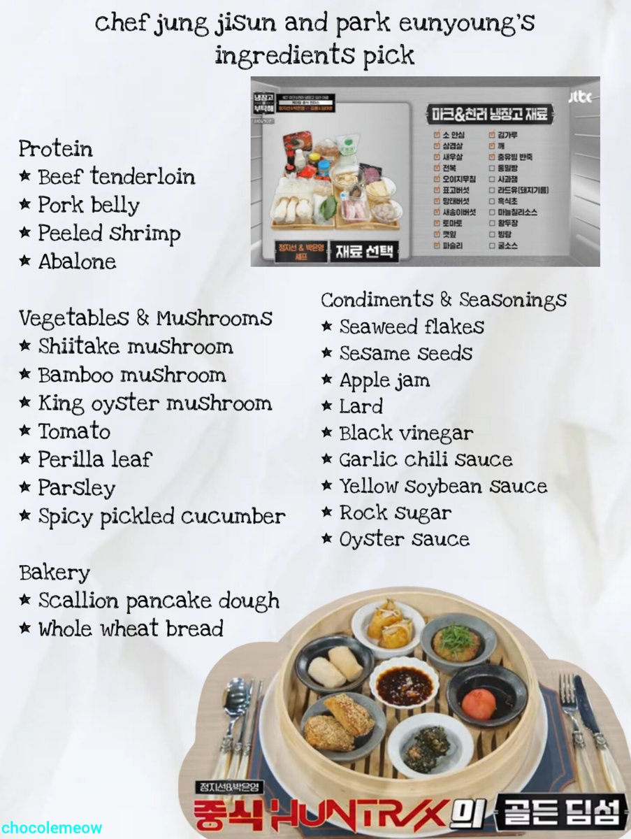 the chefs used a total of 51 ingredients from chenle's fridge (not counting the same ingredients), and 1 from mark

it's really fun to see the chefs using ingredients that chenle uses daily🥺 more cooking shows for chenle please😍🩵🩵