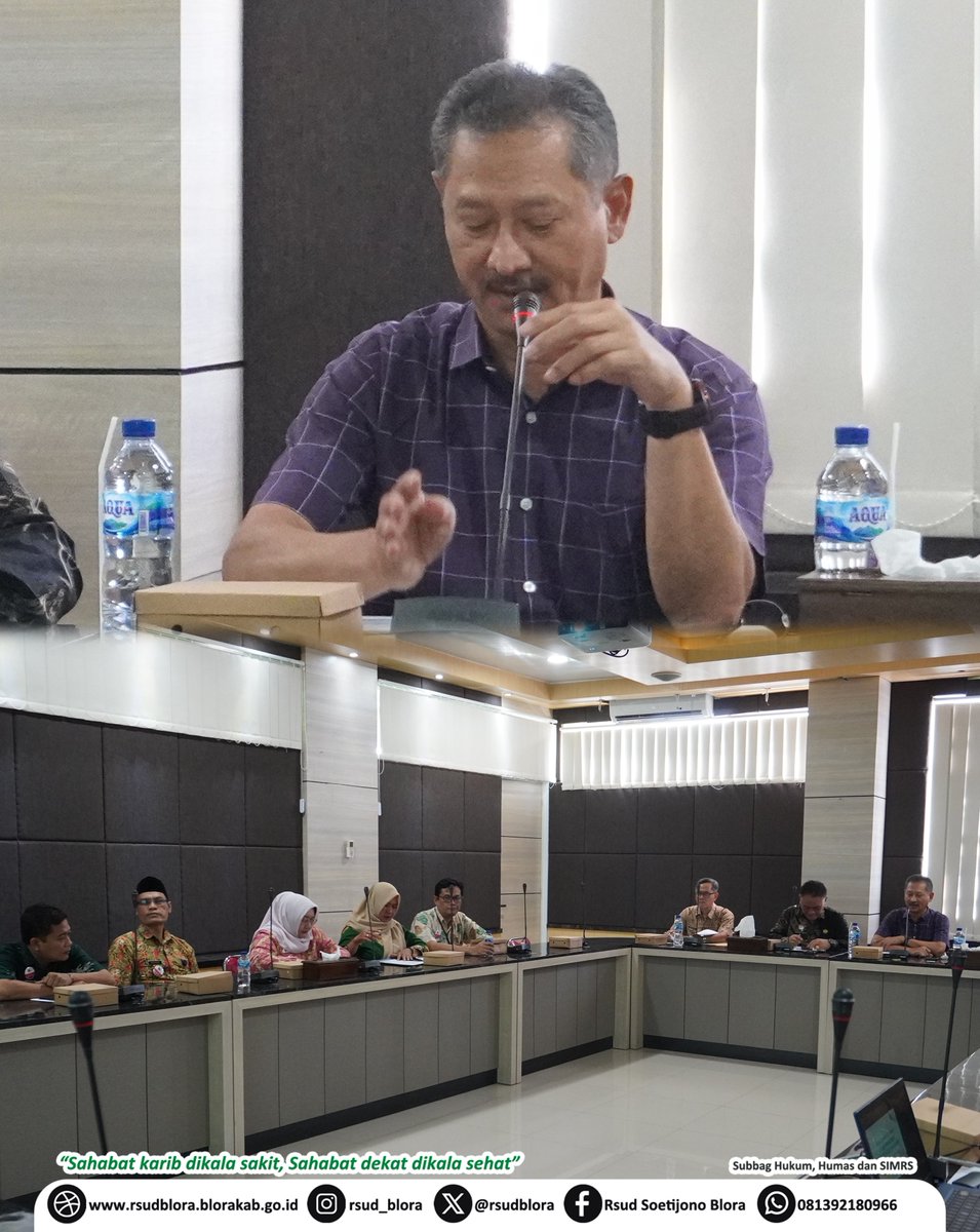 RSUDBlora's tweet photo. Blora, 12 September 2025 – Pada hari Jum’at, RSUD dr. R. Soetijono Blora menyelenggarakan kegiatan kunjungan sekaligus rapat Dewan Pengawas bersama jajaran manajemen rumah sakit. Acara ini bertempat di Aula Tulip RSUD dr. R. Soetijono Blora. https://t.co/EiMGzcvqft