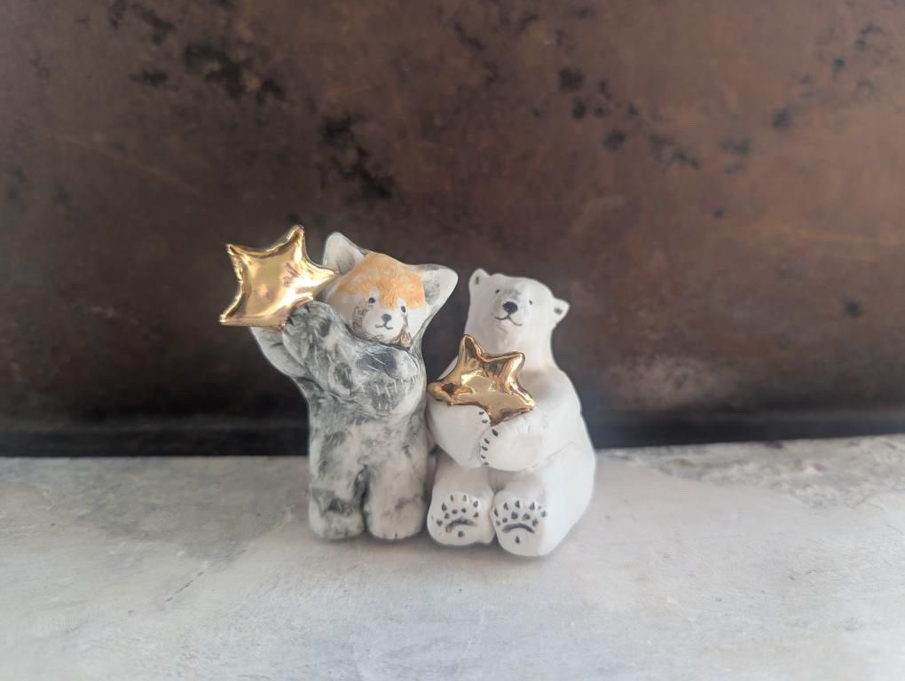 村井陽子 オブジェ 星を持った女の子 陶器 ☆星と女の子☆ . #村井陽子 #陶芸 #pottery #potter