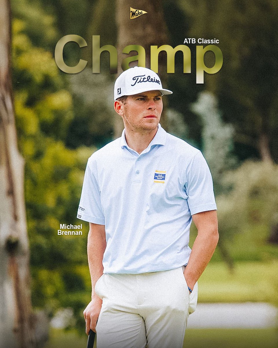 WakeMGolf's tweet image. Something special🏆🏆🏆

With his third win on @pgatouramericas, Michael Brennan earns the three-win promotion to the @KornFerryTour and will fully exempt for the 2026 season👏