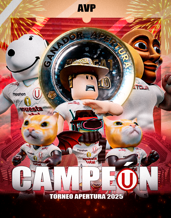 Liga1BLOX's tweet photo. 𝗖𝗼𝗻 𝗴𝗮𝗿𝗿𝗮 𝘆 𝗰𝗼𝗿𝗮𝘇𝗼́𝗻, @Universitario 𝗲𝘀 𝗲𝗹 𝗚𝗮𝗻𝗮𝗱𝗼𝗿 𝗱𝗲 𝗹𝗮 #𝗟𝗶𝗴𝗮𝟭𝗥𝗼𝗯𝗹𝗼𝘅 𝗔𝗽𝗲𝗿𝘁𝘂𝗿𝗮 𝟮𝟬𝟮𝟱 🏆 https://t.co/Kg0zmDnG2f