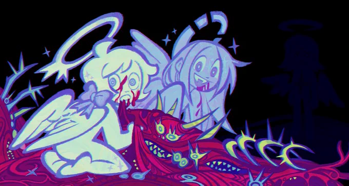 Angels as carnivorous lil creatures always delights me