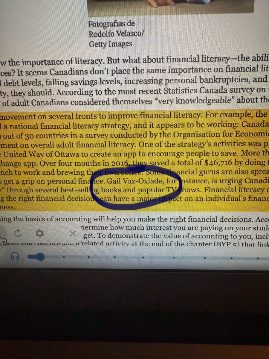 iammstiff's tweet photo. Well @GailVazOxlade turns out you still well famous showing up in my bookkeeping Wiley Plus text book. Chapter 1 No Less. Gwan there Canadian Debt Freedom Trailblazer. Salute 🫡. The country still needs you!!! https://t.co/x7CkIjcWdX