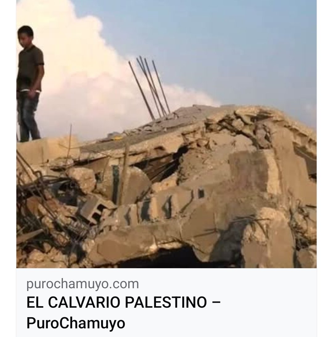 purochamuyo2's tweet photo. En otras geografías, a esa vivienda la pudo haber derribado un terremoto, o un huracán. En Palestina son las topadoras de las fuerzas militares de Israel. No hay otra tierra capaz de concentrar un repertorio semejante de acontecimientos trágicos...👇🏻
https://t.co/PVlbugGFR4 https://t.co/ASRzT6VEWk