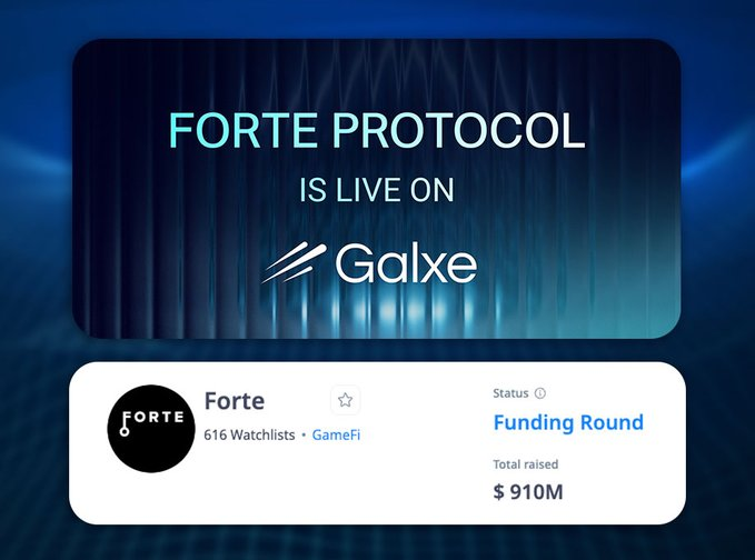 Victornguyen10x's tweet photo. Kèo mới + xịn

Săn airdrop mới tinh từ Forte Protocol - Galxe quest đầu tiên từ dự án raised tỉ $

@ForteProtocol  là hạ tầng hỗ trợ project build & monetize on-chain economy
Raised tới $910M, được backing bởi a16z, Solana, Polygon Studios, Cosmos, Animoca Brands,…
Funding round gần nhất năm 2021, thông tin xác thực trên Cryptorank, The Block,…

Hiện Forte vừa launch quest đầu tiên trên Galxe:
👉 https://t.co/8lGBAdmnwO
Free, chỉ cần làm mấy social tasks đơn giản (follow, like, retweet).
Đây mới là quest mở màn, sắp tới sẽ có thêm nhiều nhiệm vụ khác. nhé ae