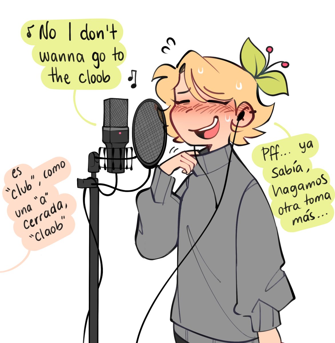 hasta recibí clases de ingles gratis mientras grababa con mis amigos nomanchen que surreal fue muy divertido.
no t preocupes, la cherri inglish no existe, no puede hacerte daño.
la cherri inglish: