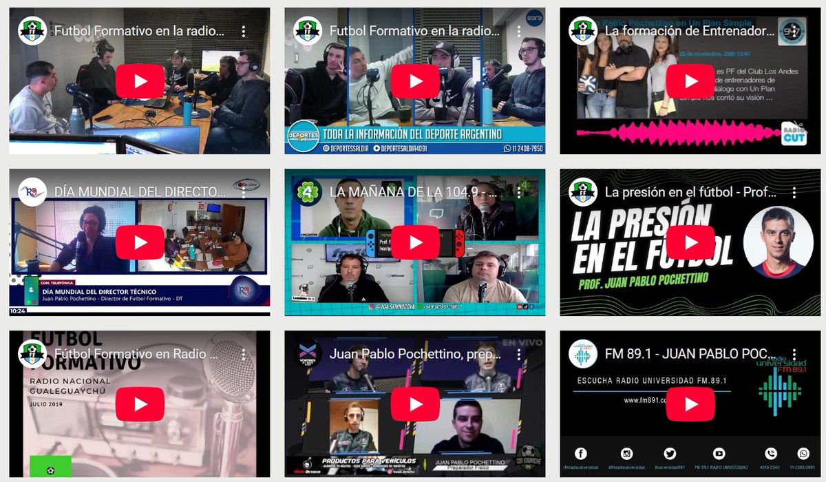 FUTBOLFORMATIV0's tweet image. HABLEMOS DE FÚTBOL FORMATIVO

Recopilación de videos en los que fuimos invitados por distintos medios para hablar de la temática…

Esta publicación la usamos de «entrada en calor» en las primeras semanas de los cursos de nuestro Campus Virtual.

futbolformativo.futbol/hablemos-de-fu…