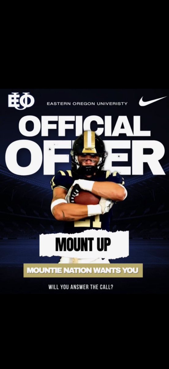 Thank you coach <a href="/IAMWILLIECAMP/">Coach C</a> for my official offer at EOU I am super excited for this opportunity!
I also wanna thank coach <a href="/Sloan_Anfernee/">⛏Coach Sloan〽️</a> and coach <a href="/JacobMcCullar1/">Coach McCullar</a>