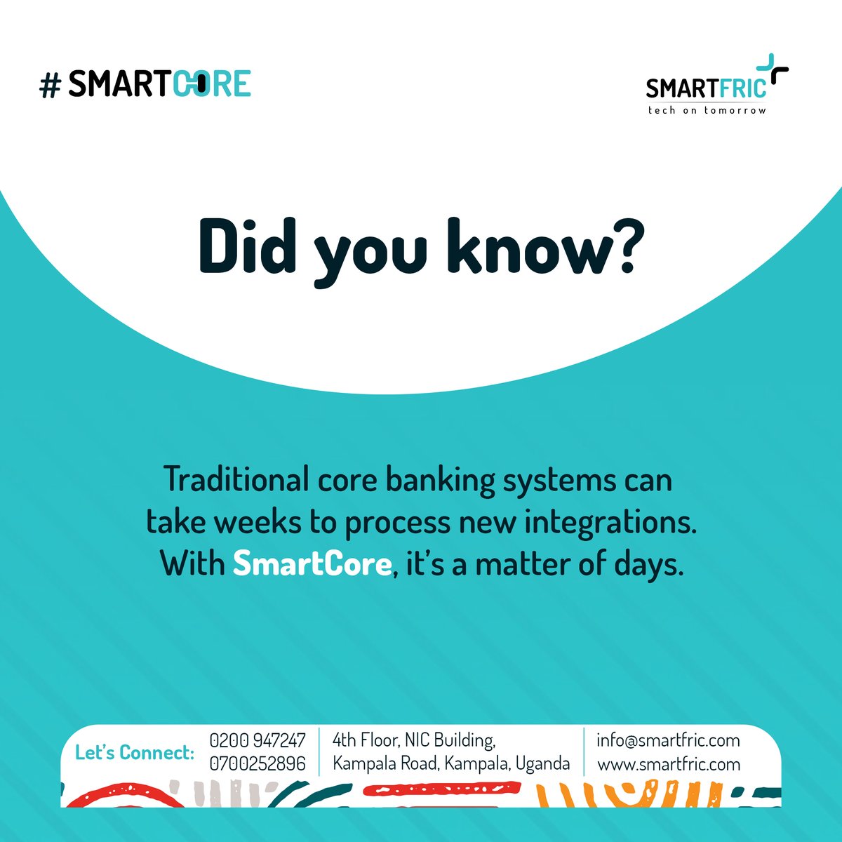 Smartfric_u_ltd's tweet image. Did you know?
Traditional core banking systems can take weeks to process new integrations.
With SmartCore, it’s a matter of days.
smartfric.com
#SmartSolutions #SmartCore #FintechInnovation #BankingMadeEasy