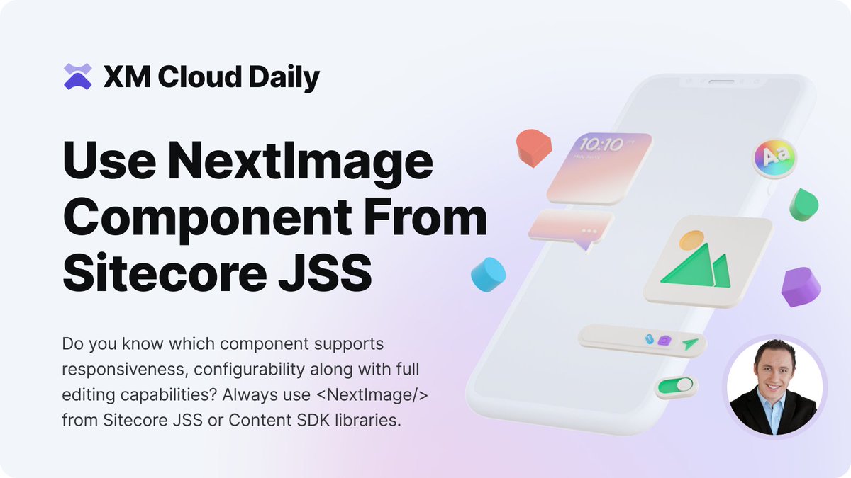 SitecoreMartin's tweet photo. Do you know which component supports responsiveness with the full editing capabilities?
The @Sitecore #JSS #NextImage component is a field rendering helper component used to display images configured in Sitecore fields with a #NextJs Image component.
https://t.co/cwNkJLpTe2 https://t.co/gHYKTtzepy