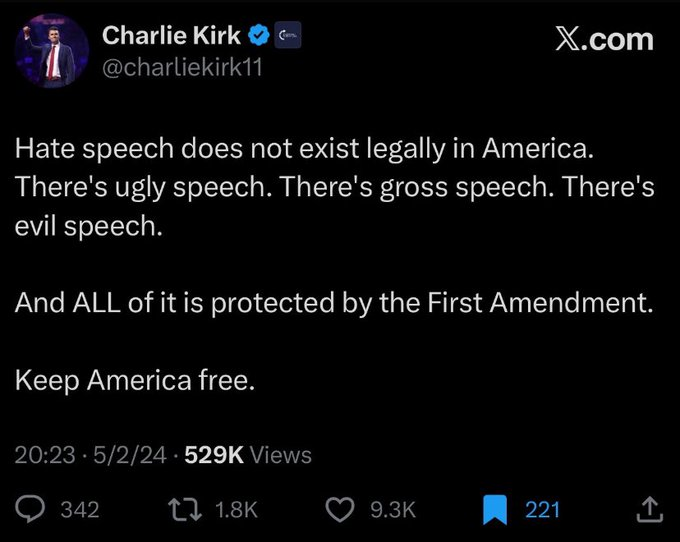 RosebudDana's tweet photo. @RudyGiuliani Meet Mrs. Kirk's husband, a known FREE SPEECH absolutionist.
Rudy's openly mocking a grieving widow's agreement with and devotion to her dead husband's support of Ms. Sammarco's constitutional right to speak FREELY.
Such as: Rudy is a has-been #MAGAnutter HYPOCRITE. https://t.co/J378vZc2dD