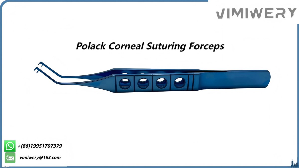 vimimery's tweet image. PolackCorneal Suturing Forceps,
We supplies professional #ophthalmic #surgical #instruments. 1mm spread, very delicate, 1*2 teeth (0.12mm), 115mm long. You can contact us for more details.
Email: vimiwery@163.com
ebay.com/usr/vimiwery

#eyetools #ophthalmology #ophthalmologist
