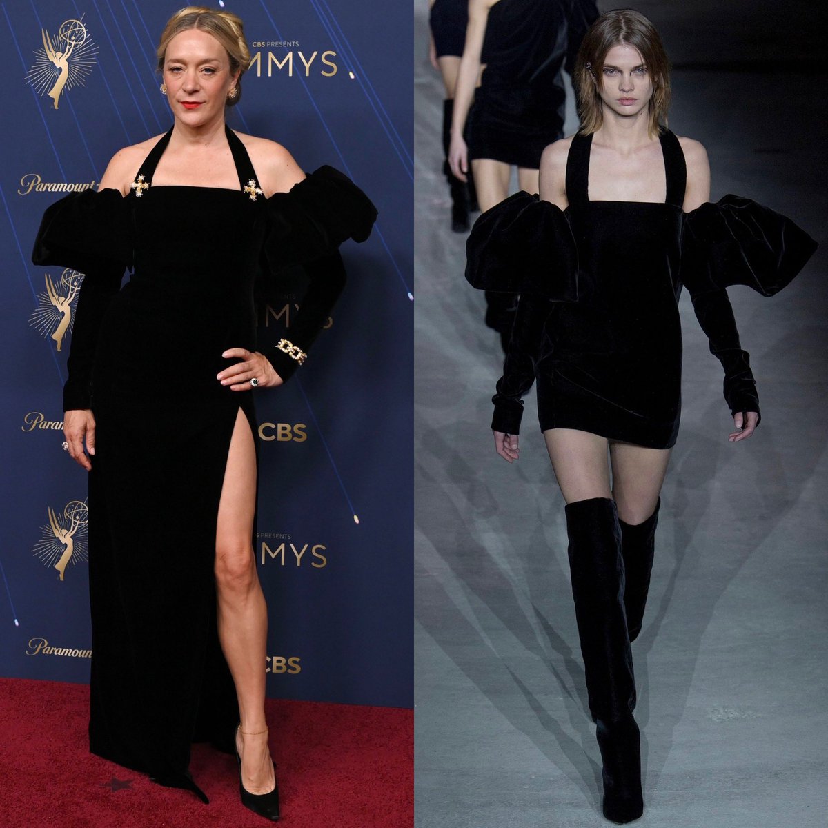 dequemeolook's tweet image. Chloë Sevigny de Saint Laurent no ‘77º Emmy Awards’. #Emmys #TelevisionAcademy #77thEmmys #ChloëSevigny #SaintLaurent 📸 Getty Images / Vogue Runway