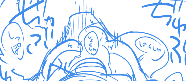 ネーム、書いてる瞬間は頭の中に概ねのイメージがあるのでぐちゃぐちゃでもわかるんだけど、いざ線画に入る頃にはすっかり忘れてて、これなんの線だったっけ?ってなるのでメモをいれている 