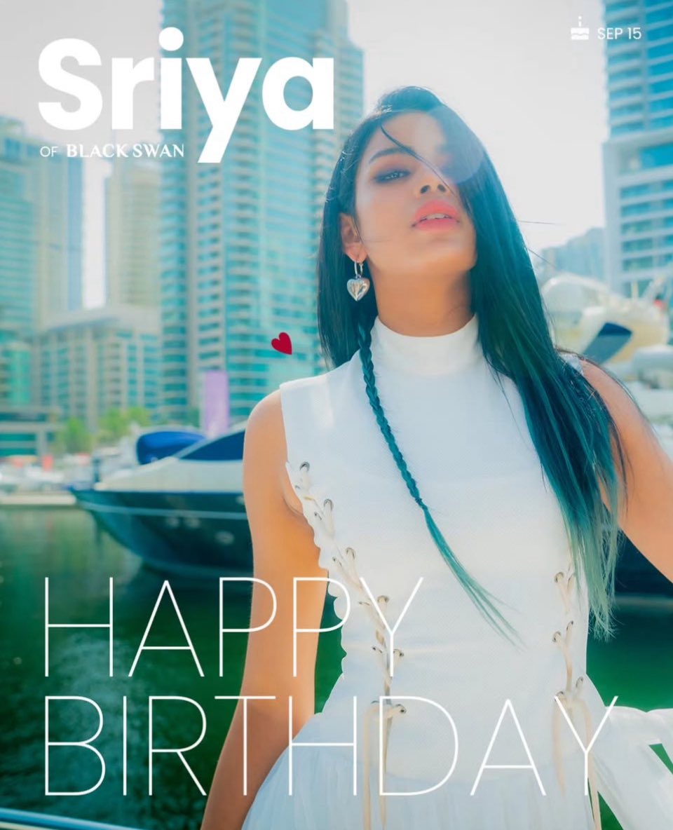 Happy Birthday Sriya 🎉💖 Our precious maknae is growing up so beautifully! Lumina are always cheering for you 💫 #Coreswan #Sriya #BLACKSWAN