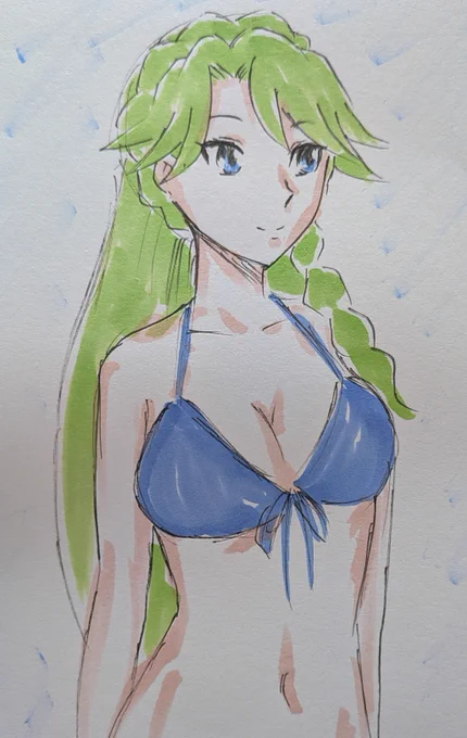 #ゴープリ10周年なので海藤みなみさん3733枚描いてお祝い (897.898.899) 息抜きらくがき。 もう夏も終わりそう。