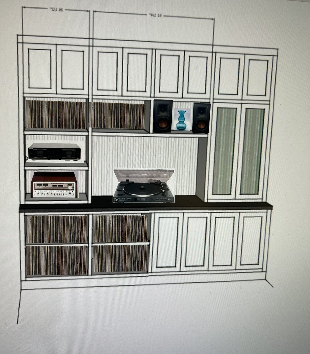 prinkletown's tweet photo. I love that I can use @figma to edit my cabinet maker’s CAD drawings, and then use @OpenAI to turn them into specs. It’s really helped us go back and forth more quickly, and for me to visual potentials. Not perfect, enough to help me get an idea. What can I do to push it further? https://t.co/QSyWnL2Asq