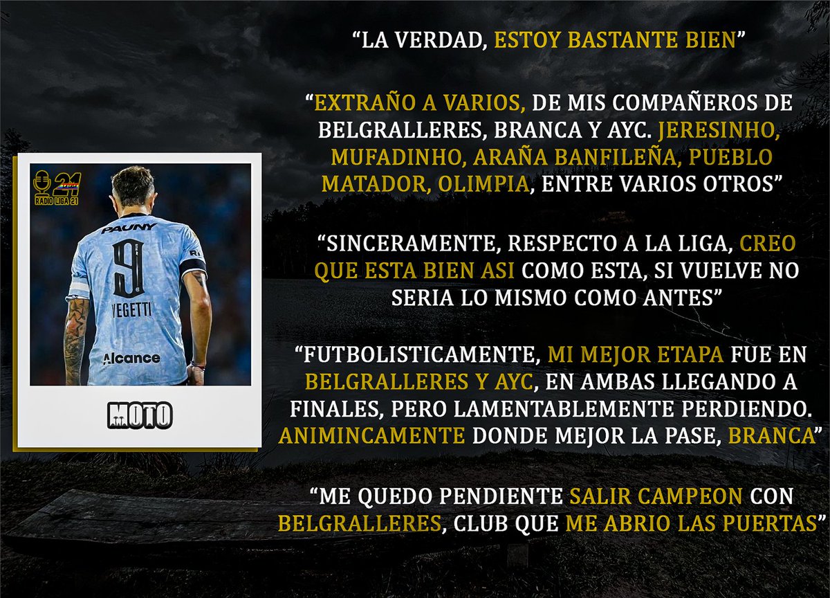 🎙️ - Moto

Emblema cordobés, perdedor de finales, sinónimo de Belgralleres. Este gran personaje, Moto paso por las oficinas de Radio Liga 21. #PostLiga21. 

Moto Run Run...